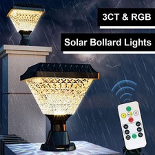 Solar Light With Timer Garden Lamp Post Brightest Flood Lights Villa Courtyard