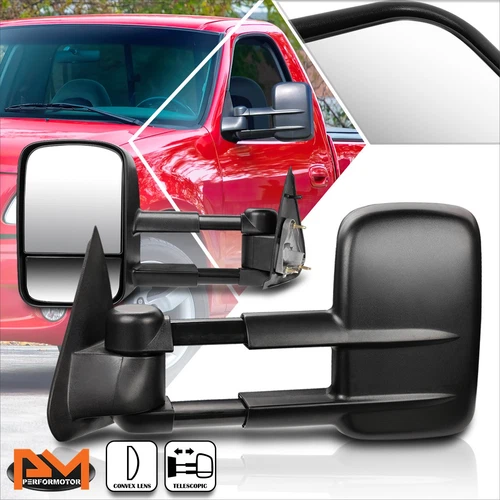 For 97-04 Ford F150 F250 Light Duty Manual Adjustment Side View Towing Mirrors