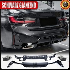Heckdiffusor Diffusor Stoßstange Glanz  +Endrohre Für BMW 3er G20 G21 LCI 2022+