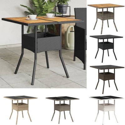 Gartentisch Terrassentisch Esstisch Gartenmöbel Tisch Poly Rattan vidaXL