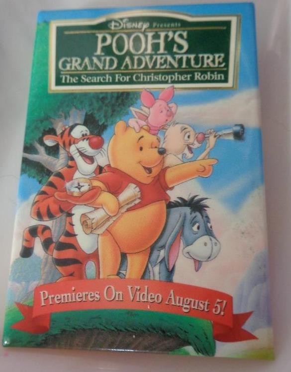 Walt Disney Pooh's Grand Adventure on Video Button Pin