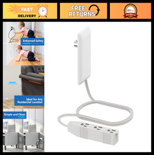 Ultra-Thin Flat-Face Outlet Extender, 3 Receptacles, 3ft Cord, ETL Listed, Matte