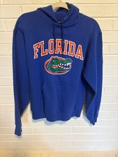 Gators University Of Florida Champion Blue Hooded Sweatshirt Size Small