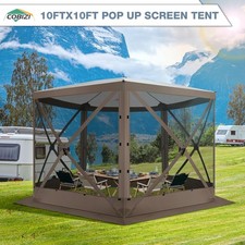 10x10 Pop up Gazebo Instant Screen House Camping Hub Tent with Mosquito Netting