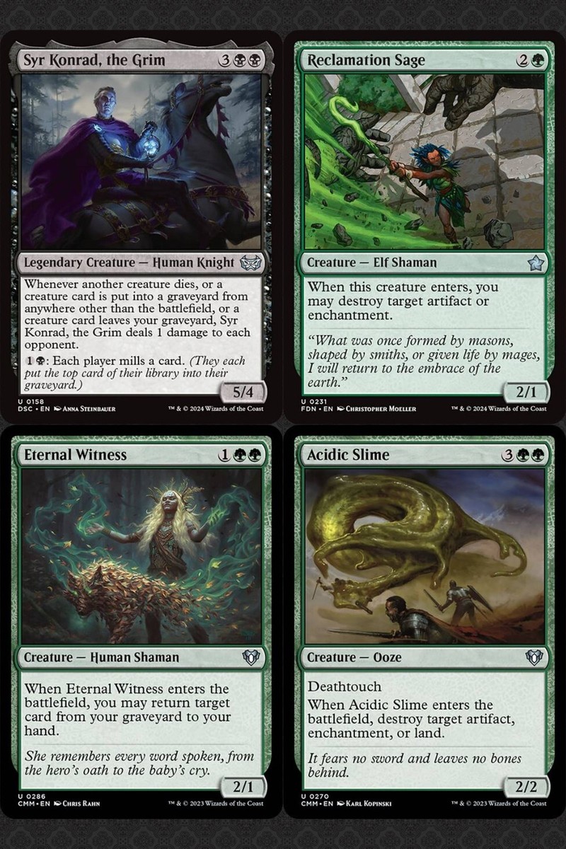 Magic: The Gathering Commander Deck - Meren Of Clan Nel Toth (Golgari -  Black/Green) 100 Cards, NM