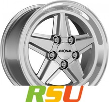 Ronal R9 silber-hornkopiert 7x15" ET23 LK5 112 ML 66.5 Alufelgen 15 Zoll