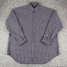 Vintage Ralph Lauren Big Shirt Button Down Long Sleeve Plaid Pocket Mens Large L