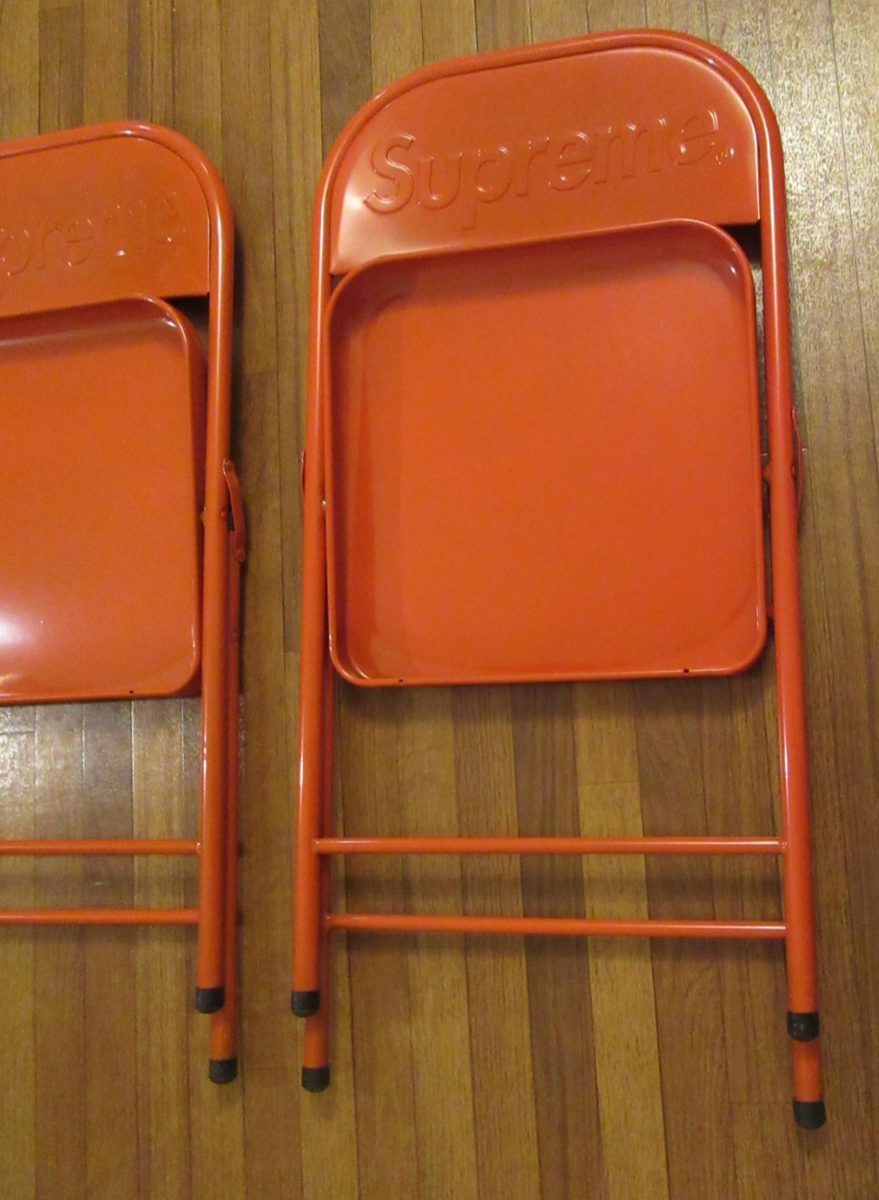 Lot of 2 - Supreme Metal Folding Chair Red FW20 Supreme New York