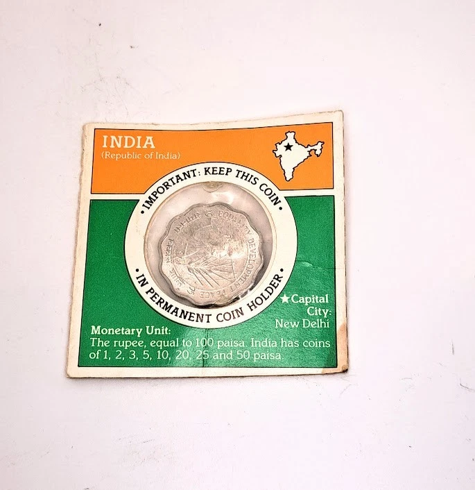 Vintage 1975 INDIA 10 PAISA COIN Super Sugar Crisp Cereal VTG New - Image 2 of 3
