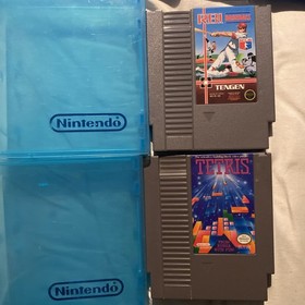 R.B.I. Baseball: + Tetris (Nintendo NES, 1988) + Blue Case