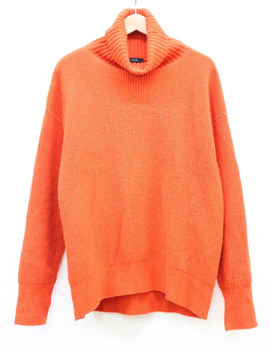 Allureville Orange Turtleneck Knit Sweater Long Sleeve Allureville Orange Turtleneck Knit Sweater Long Sleeve