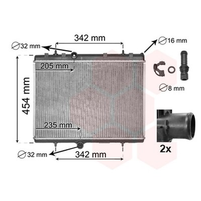 VAN WEZEL 40002267 KÜHLER WASSERKÜHLER MOTORKÜHLER 133089 NEU