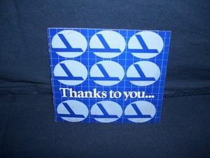 Vintage Eastern Air Lines Thank You Mini Brochure 1980's