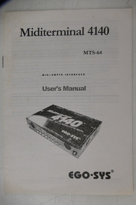 EGO Sys Miditerminal 4140 MTS-64 User's Manual 2000 To-10232