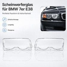 2x transparente Streuscheibe Scheinwerferglas mit f�r BMW 7er F01 F02 09-15