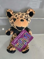 Steven Smith Grateful Dead Bean Bear Leopard Print Beanbag Plush Vintage 1997