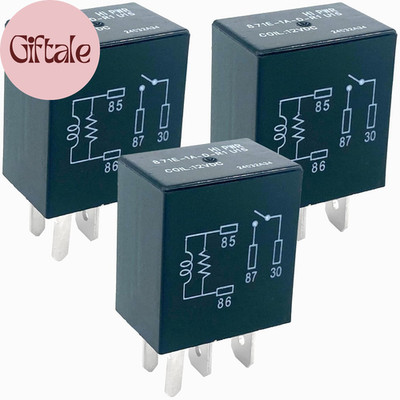 871E-1A-D-R1 U15 Relay (3-Pack), 12VDC 35A 4-Pin SPST Automotive Relay Compatibl