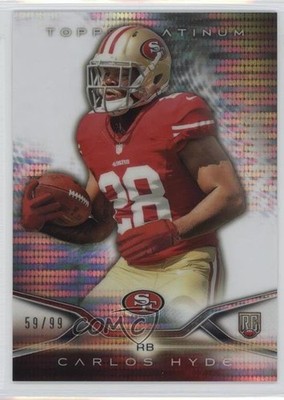 2014 Topps Platinum Rookies Pulsar Refractor 59/99 Carlos Hyde #127 1e5