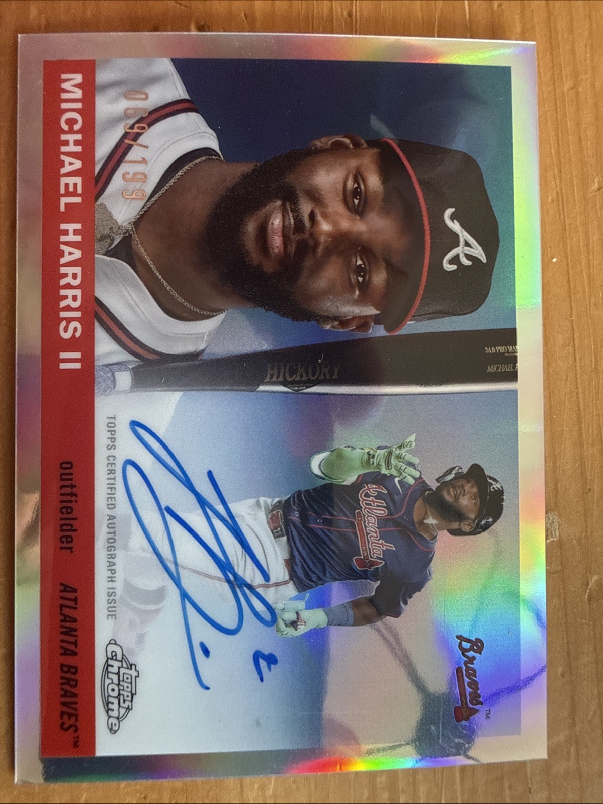 2025 Topps Chrome Platinum Michael Harris II #CPA-MH Refractor Auto /199 Braves