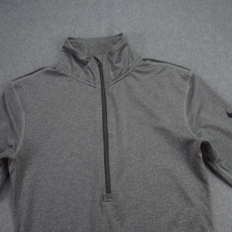 Nike Pro Pullover Womens Medium Gray Two Tone 1/4 Zip Dri Fit Running - Image 2 of 4