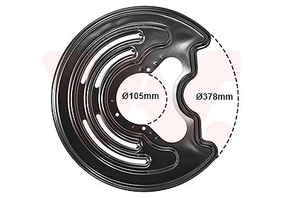 Van Wezel Spritzblech, Bremsscheibe Hinterachse, Links U.A. FüR Nissan, Opel-image