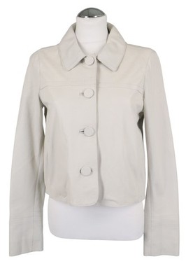 Oakwood Damen Jacke Gr. 34 (XS) Grau Leder Einfache Jacke Jacke