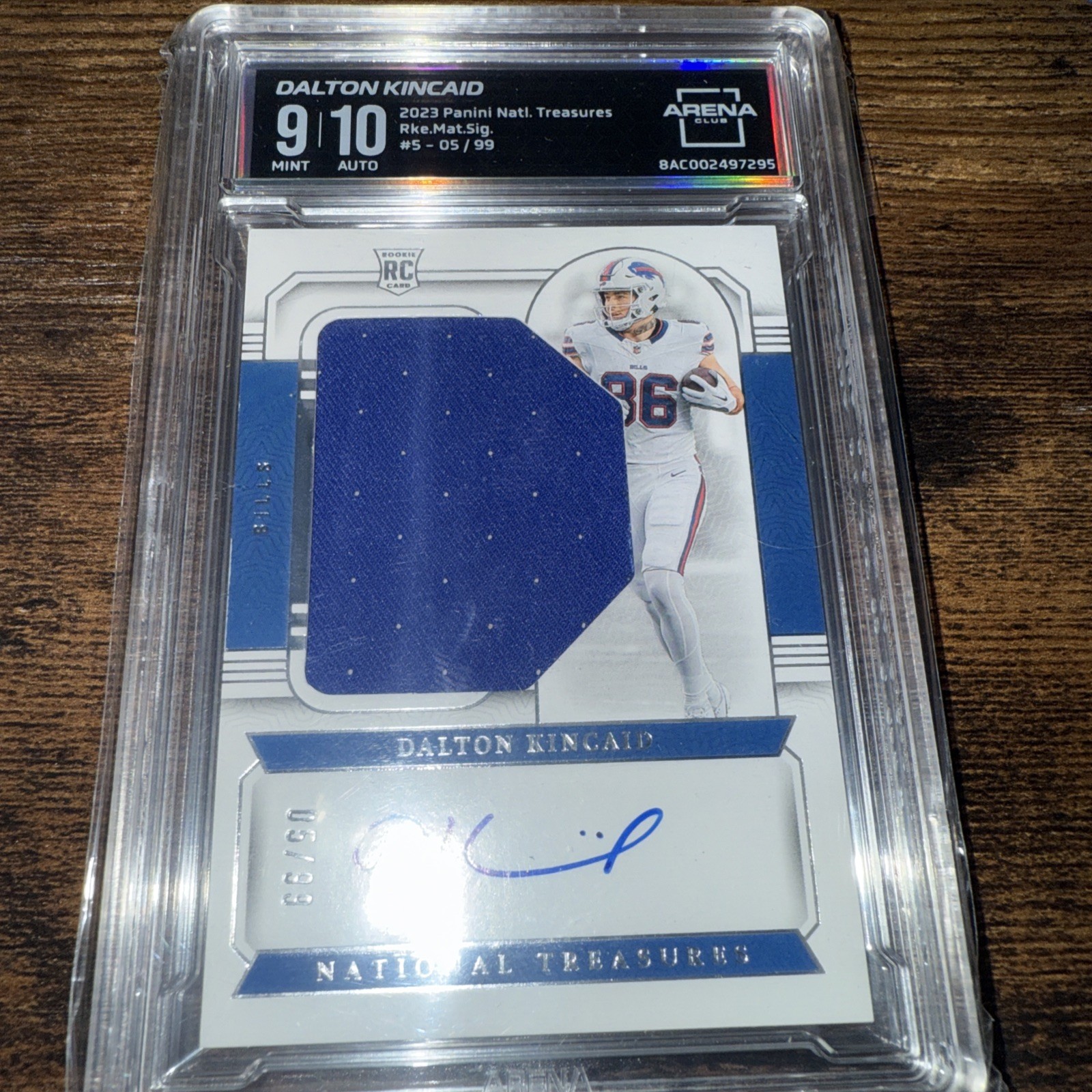 2023 National Treasures Rookie Material Signatures Dalton Kincaid /99 (On Card)