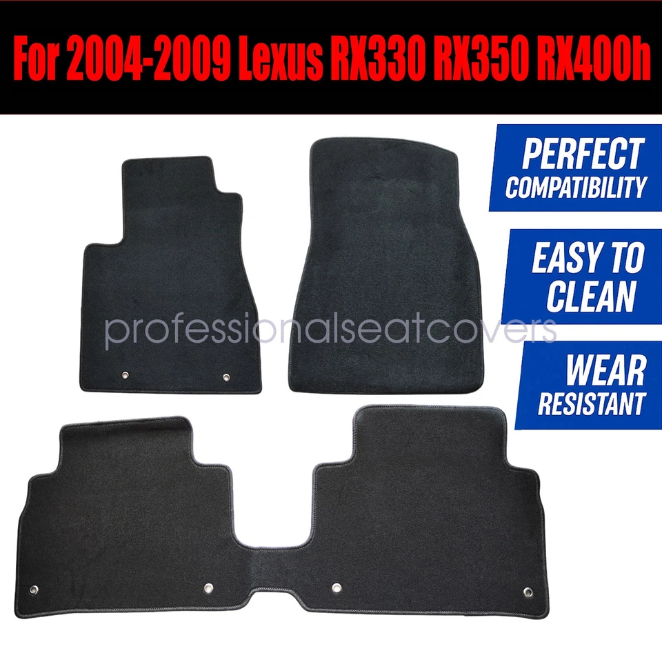 Alfombrillas delanteras y traseras de terciopelo antideslizantes 2004-2009 para Lexus RX330 RX350 Foto 3 de 4