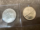 Lot of 2 1987, 2000  .999 silver American Silver Eagles 1 oz 1987, 2000