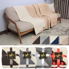 Pet Blanket for Small Medium Dog Puppy Cat Reversible Flannel Fleece Sherpa