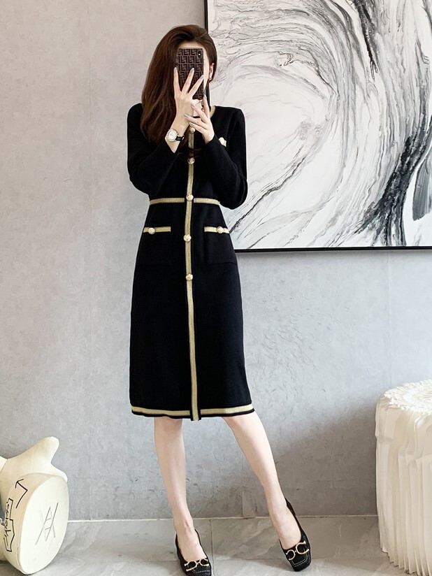 long sleeve formal dress for women office wear Size 4 6 8 10 Small Medium Business Midi elegant long sleeve evening dresses