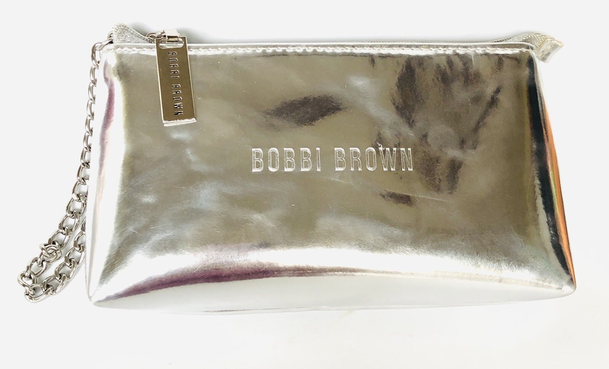 Bobbi Brown Metallic Silver Makeup Bag Cosmetic Case  display picture 2