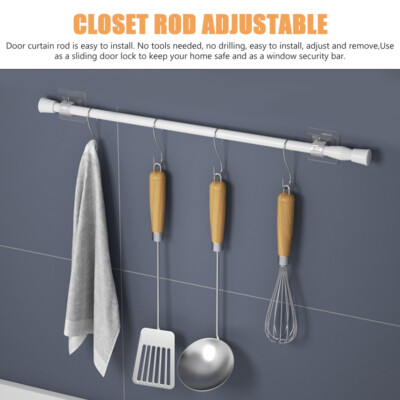 4-Pack Adjustable Curtain Rod Holders – Heavy-Duty Tension Supports For Windows