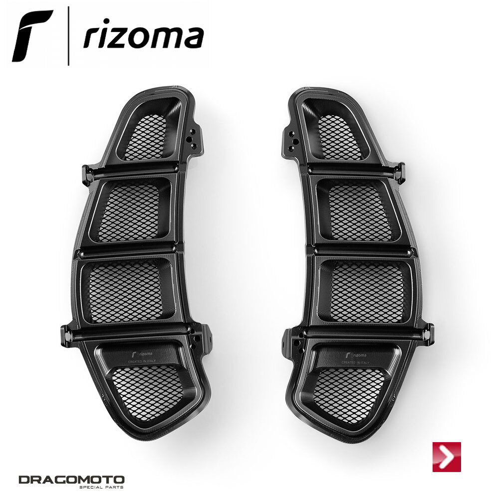 Grilles d'aération pour Vespa GTS 300 Hpe Touring 2021 en ABS noir