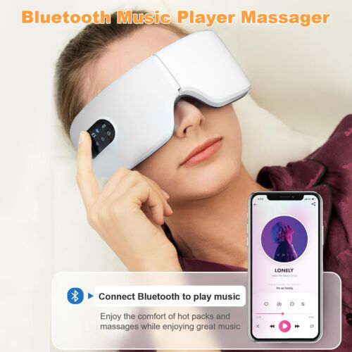 Eye Massager with Heat and Vibration Compression Rechargeable Bluetooth Music