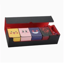 Pokemon Game Card Storage Box Pikachu Kirby Hard Case Holder PTCG Desk Game Case