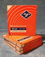 4 Used Agfa Pe-31 1800 Ft 7 Inch Tapes