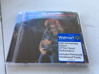 Neil Diamond Favorites from Hot August Night Brand New CD Crack on back