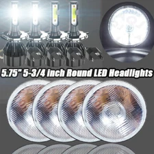 4PCS 5.75" 5 3/4" Led Headlights HI/LO Beam for Pontiac GTO Grand Prix Firebird