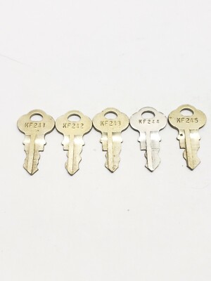 Chicago Lock Co original cut keys, KF, set of 5, motor, boat, vending, elevator