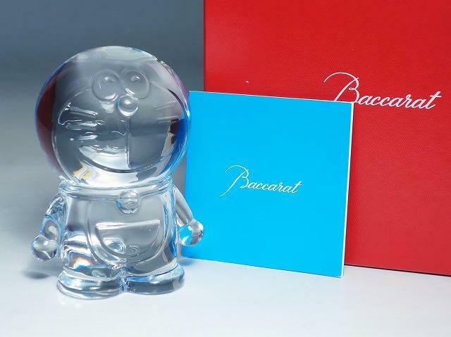 Baccarat Doraemon Figul Doll Crystal Glass Ornament w/ Box Height