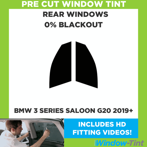 For BMW 3 Series 4-door Berlina G20 2019+ Pre Cut Window Tint 0% Blackout Film - Picture 1 of 10