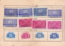 Romania, 1977-1979, TV Subscription Card - Revenue Fiscal Stamps Cinderellas