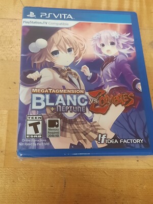 Mega Tagmension Blanc + Neptune VS Zombies PlayStation Vita NEW, PUNCHED UPC.