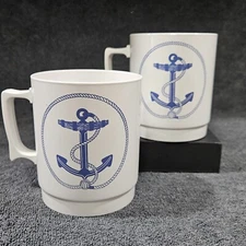 Set of 2 Goyana Melcrome Melamine Nautical Mugs