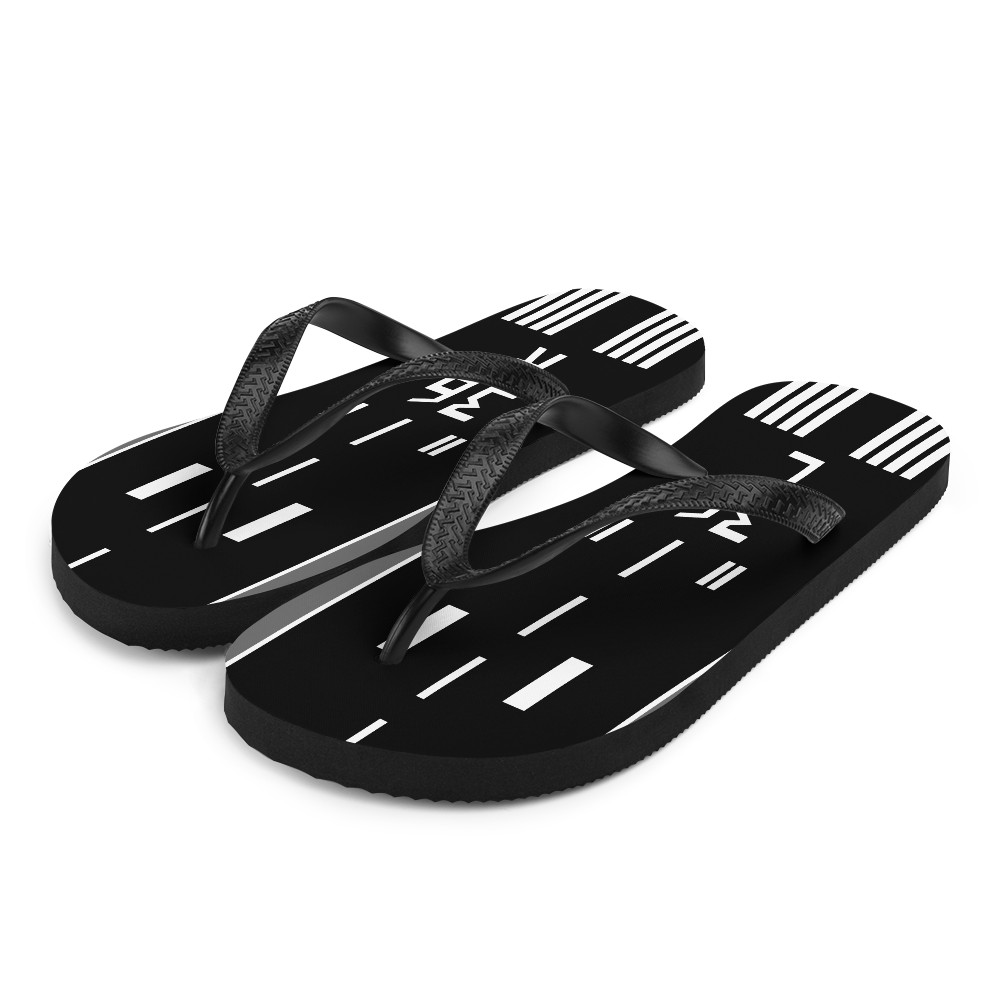 Runway Flip-Flops - Airplane Pilot Aviation Themed Apparel