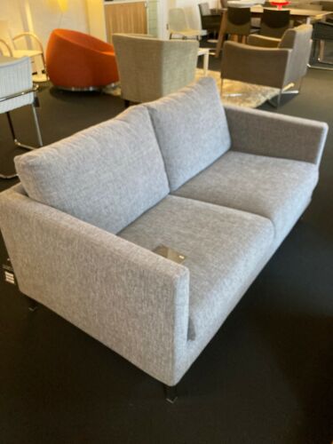 Sits sofa gray fabric stainless steel exhibitpiece-