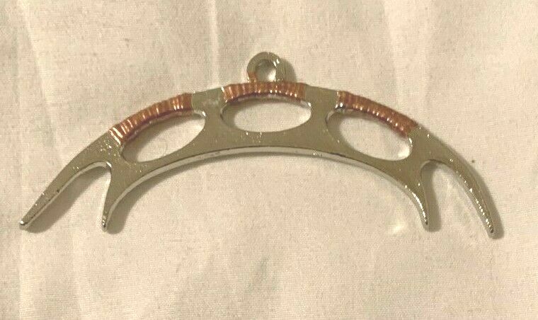 STAR TREK KLINGON BAT'LETH CHARM KEY CHAIN OR NECKLESS METAL SILVER PLATED