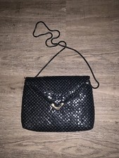 Vintage Black Chain Mail Mesh Purse Shoulder Bag Chain Strap Magnetic Closure