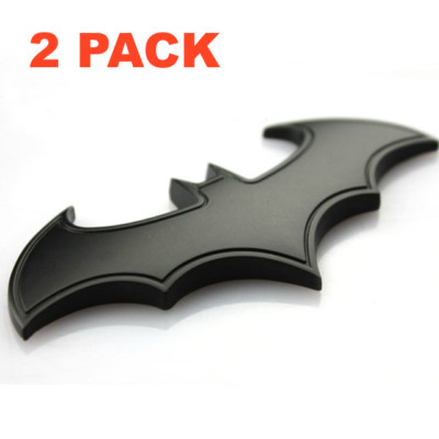 2x 3D Metal Batman Dark Knight Batwing Sticker Decal Emblem Badge Car